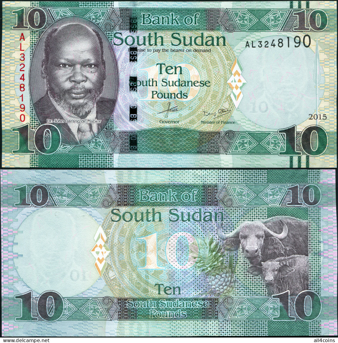 South Sudan 10 South Sudanese Pounds. 2015 Unc. Banknote Cat# P.12a - South Sudan