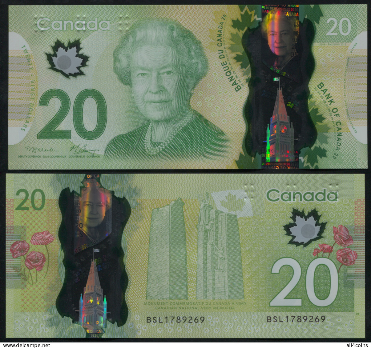 Canada 20 Dollars. 2012 Polymer Unc. Banknote Cat# P.108a - Kanada