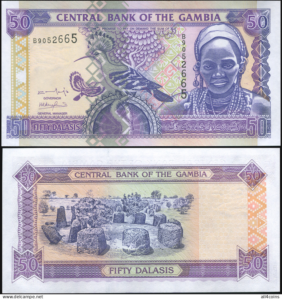 Gambia 50 Dalasis. ND Paper Unc. Banknote Cat# P.23a - Gambia