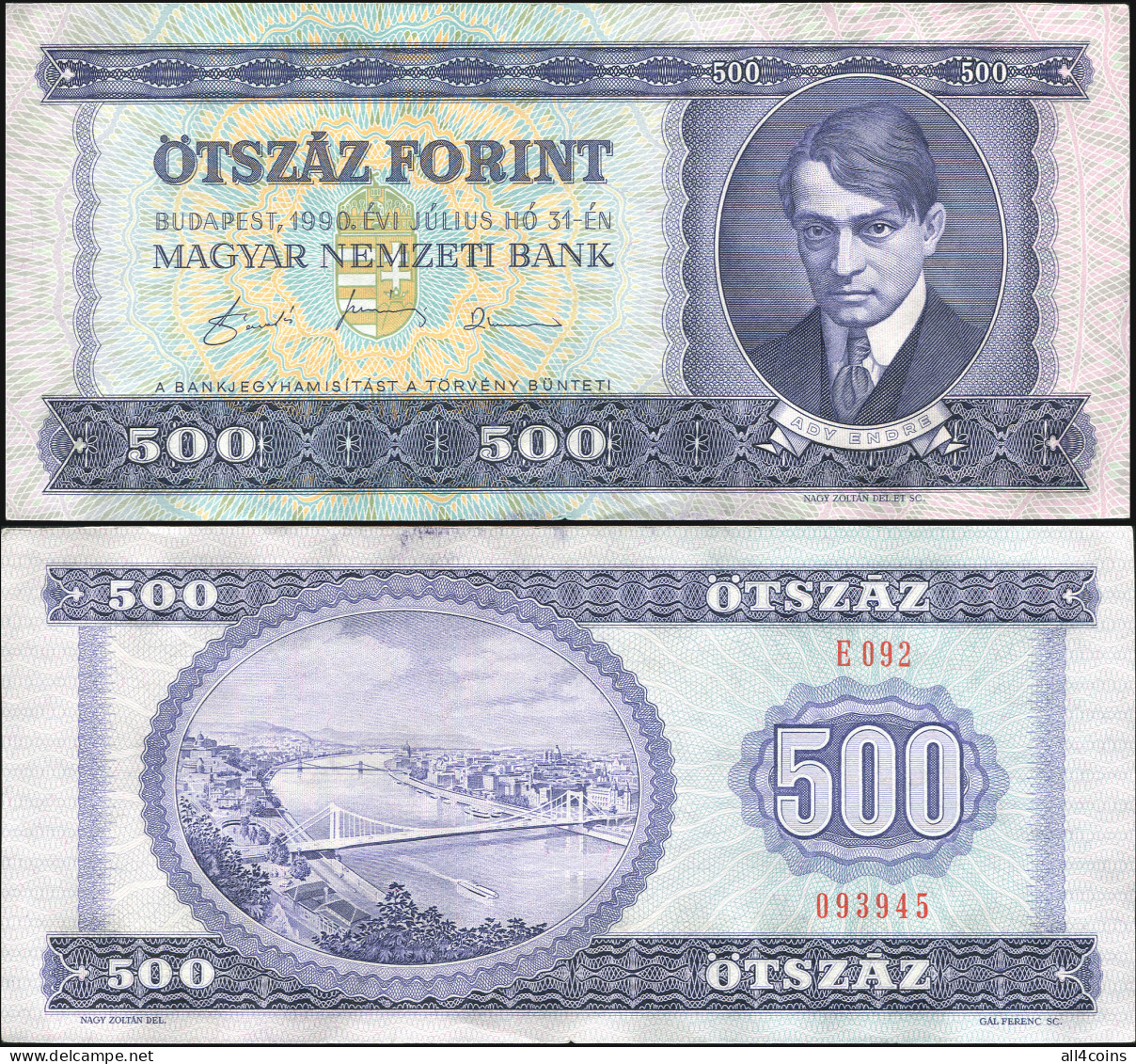 Hungary 500 Forint. 31.07.1990 Paper AUnc. Banknote Cat# P.175a - Hungary