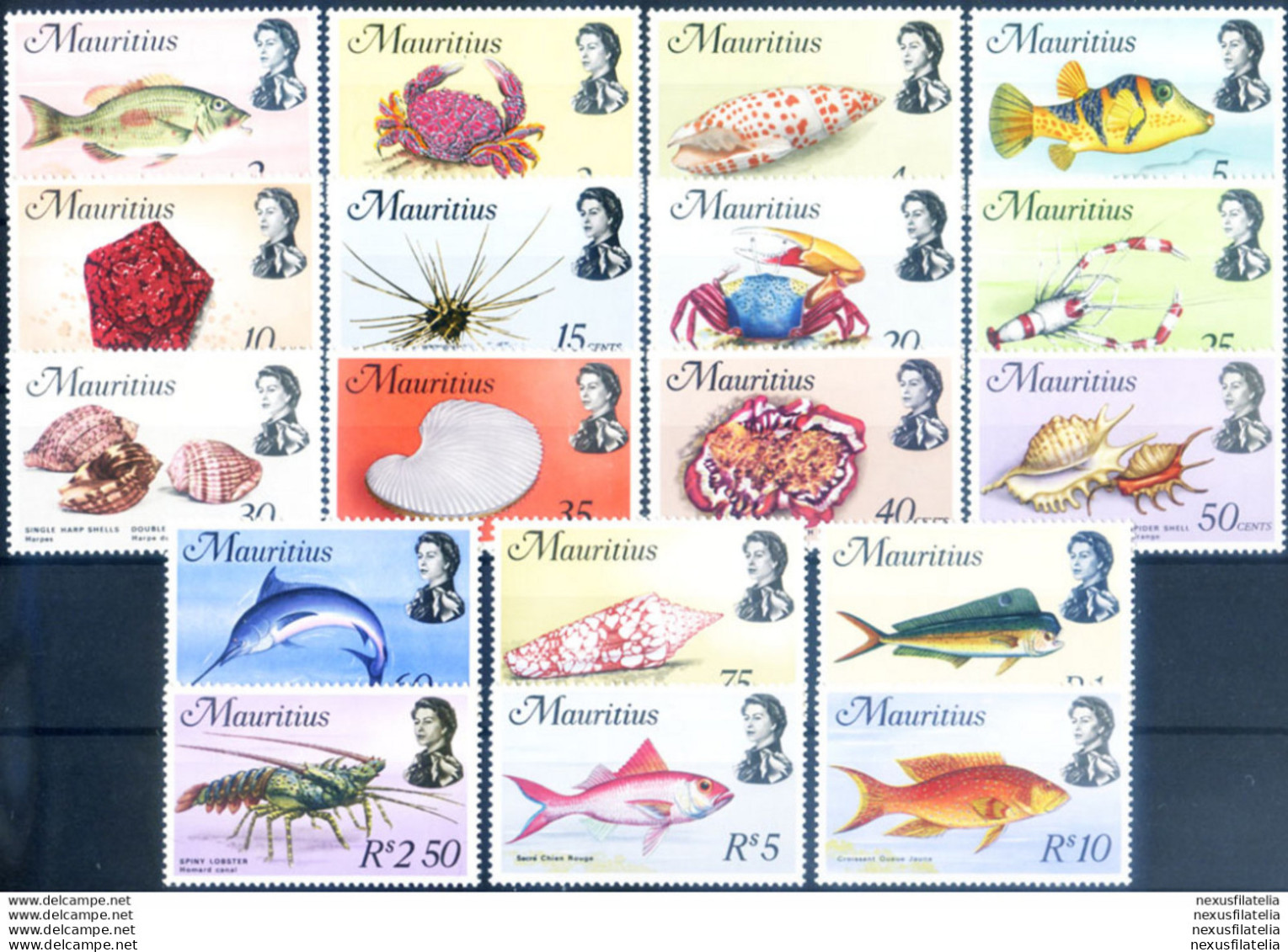 Definitiva. Fauna Marina 1969. - Mauritius (1968-...)