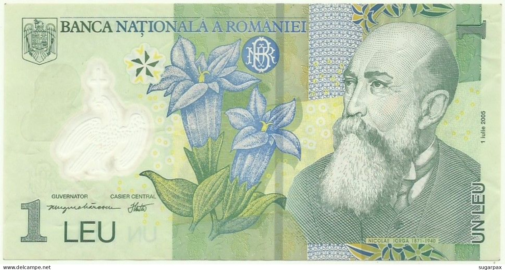 ROMANIA - 1 Leu - 2005 ( 2008 ) - Pick 117.d - Série 088B - POLYMER - Romania