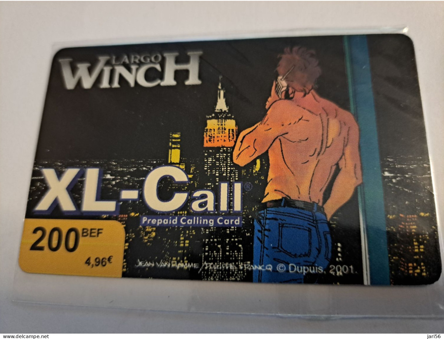 BELGIUM / XL-CALL 200BEF/ € 4,96  / LARGO-  WINCH/ PREPAID/ DUMMY/TEST/      UNUSED  CARD  ** 16384 ** - Sin Chip