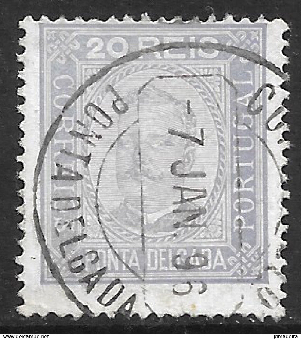 Ponta Delgada – 1892 King Carlos 20 Réis Used Stamp - Ponta Delgada