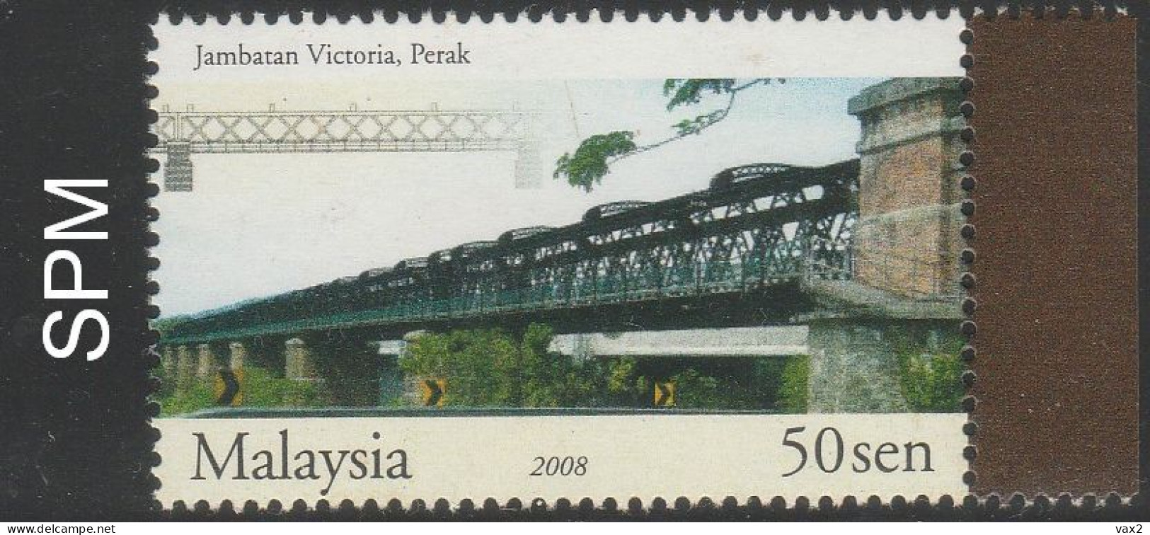 Malaysia 2008 Bridges 50 Sen Variety WMK SWU MNH - Malaysia (1964-...)