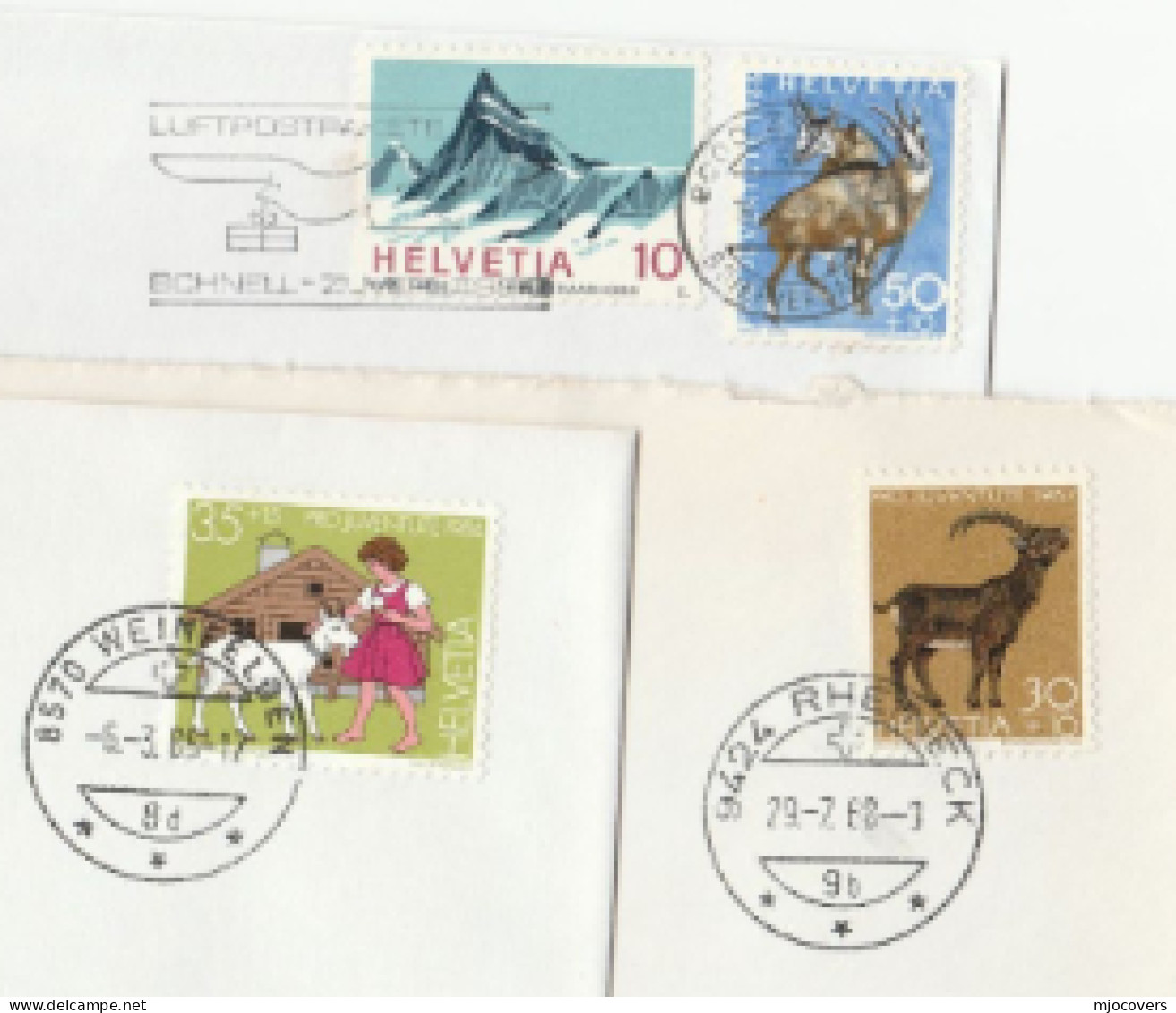 GOATS 3 Diff Cover 1960s-80s SWITZERLAND Stamps Goat - Fattoria