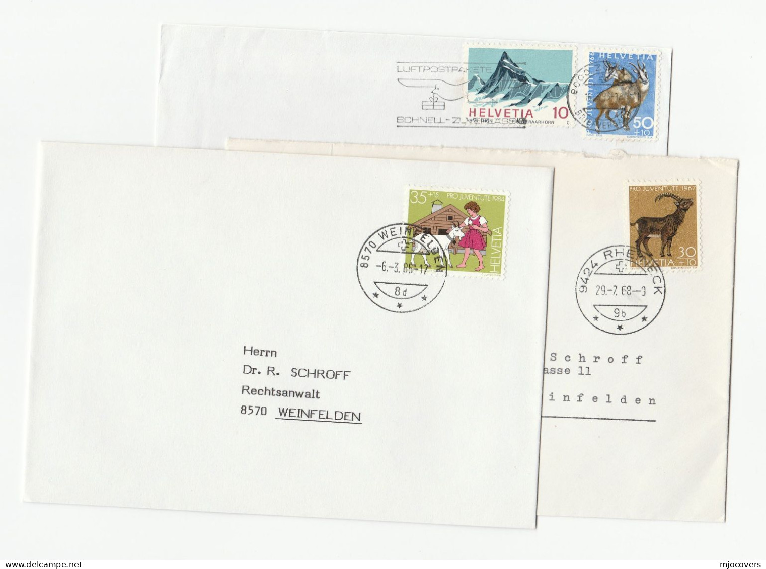 GOATS 3 Diff Cover 1960s-80s SWITZERLAND Stamps Goat - Farm