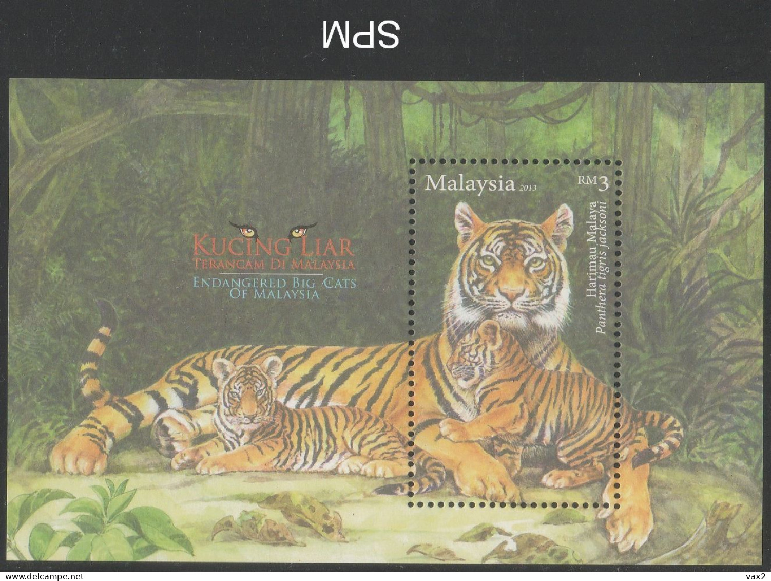 Malaysia 2013 Endangered Big Cats M/S Variety WMK INV MNH - Malaysia (1964-...)