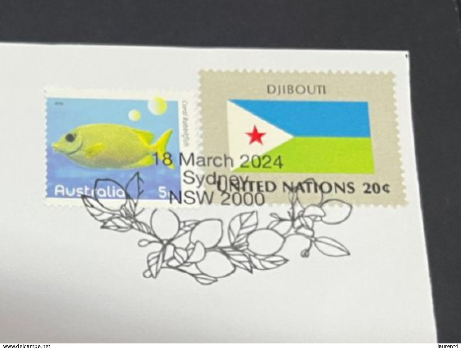 18-3-2024 (3 Y 23) COVID-19 4th Anniversary - Djibouti - 18 March 2024 (with Djibouti UN Flag Stamp) - Malattie