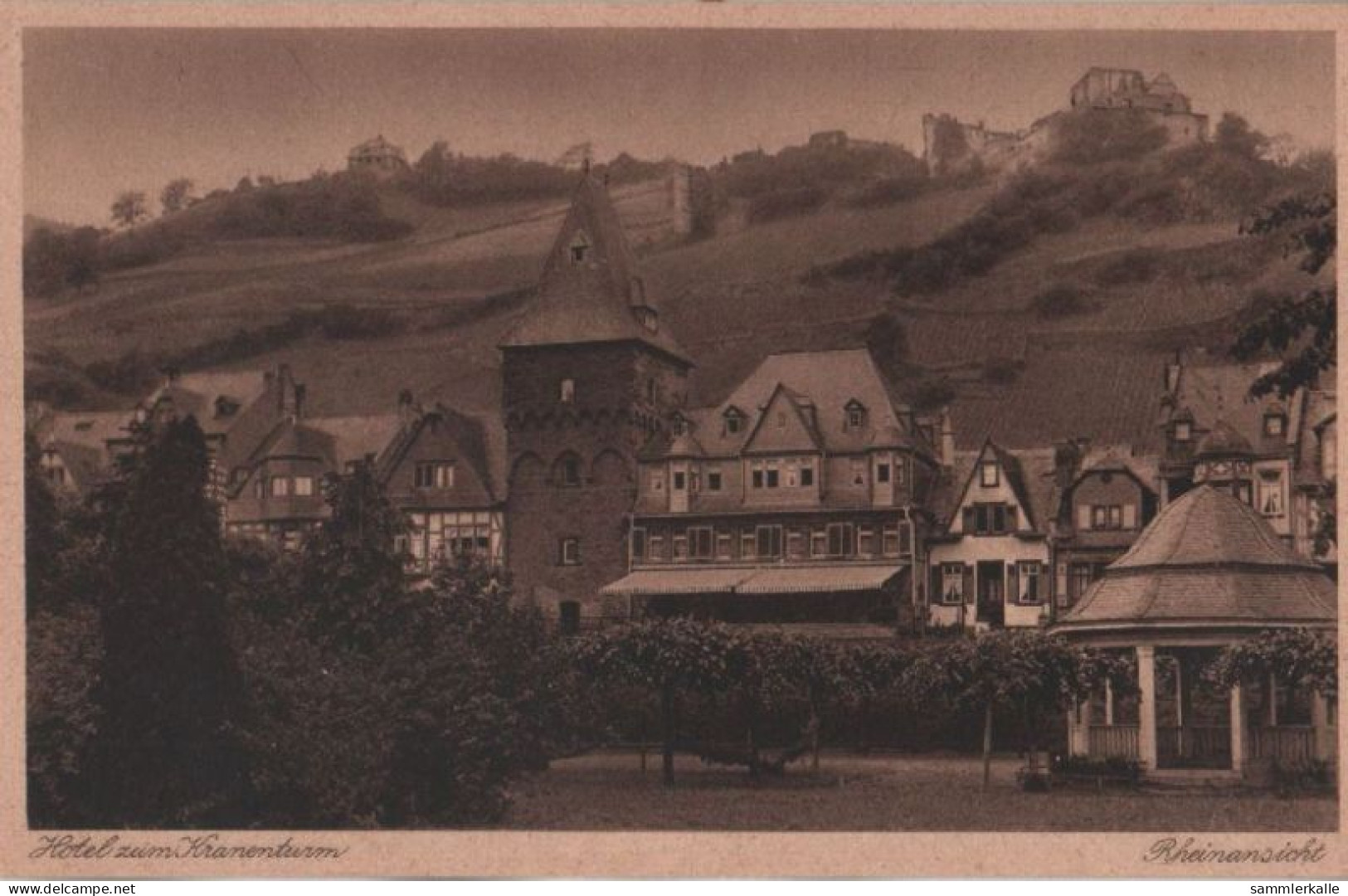 58393 - Bacharach - Hotel Zum Kranenturm, Rheinansicht - Ca. 1935 - Bacharach