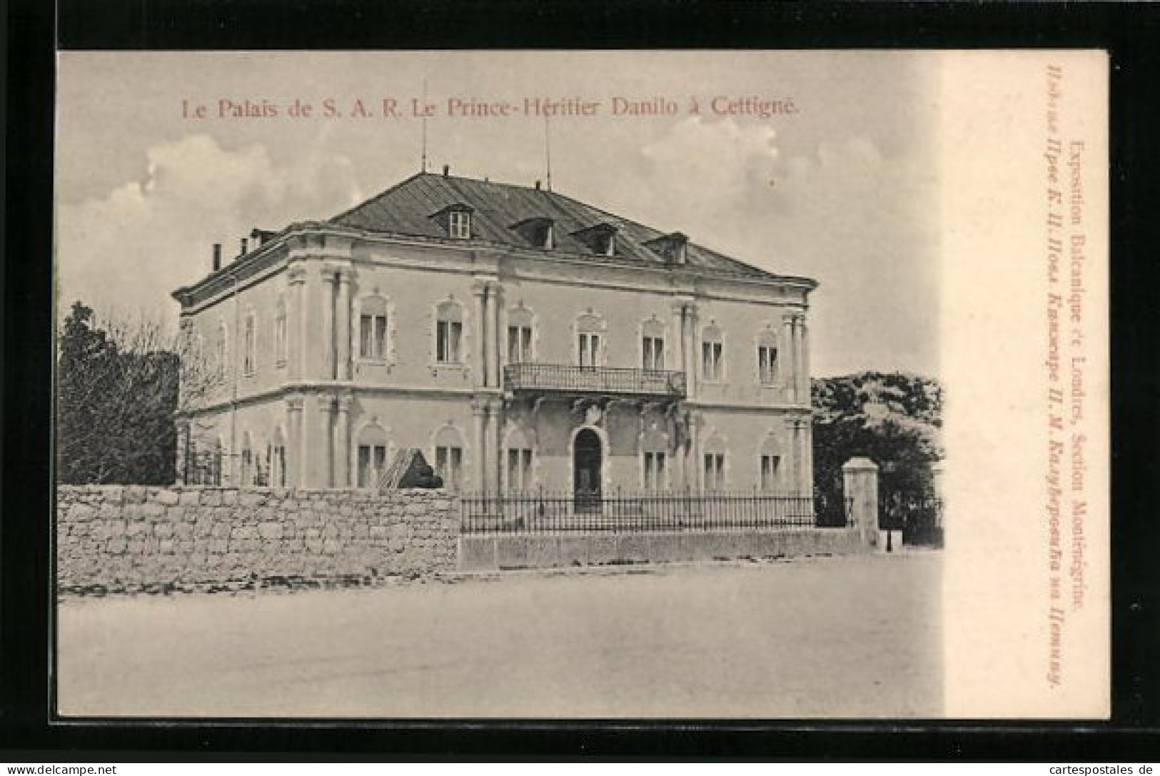 AK Cettigné, Le Palais De S.A.R. Le Prince-Héritier Danilo  - Montenegro