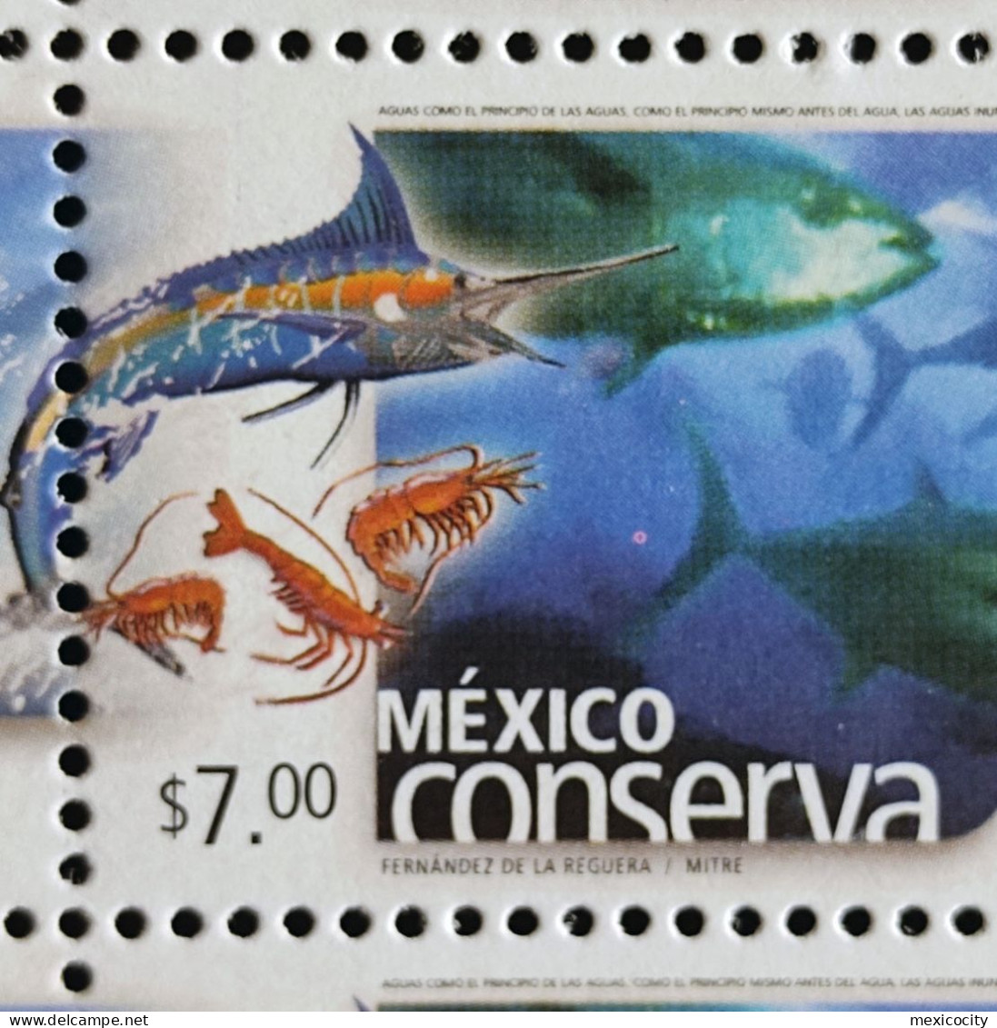 MEXICO 2005 $7 SEAS Defin. Blk. 6, One With Red Dot, Constant Flaw, Rare Thus. Mint NH Unm. - México
