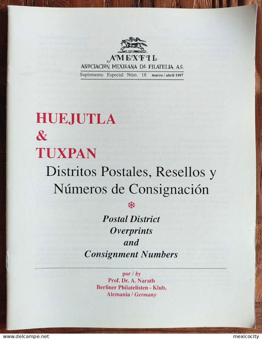 MEXICO AMEXFIL HUEJUTLA & TUXPAN Postal Districts Booklet, Spanish Text, Rare - México
