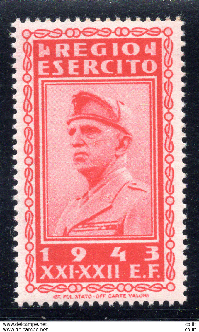 Franchigia Militare "Regio Esercito 1943" - Neufs