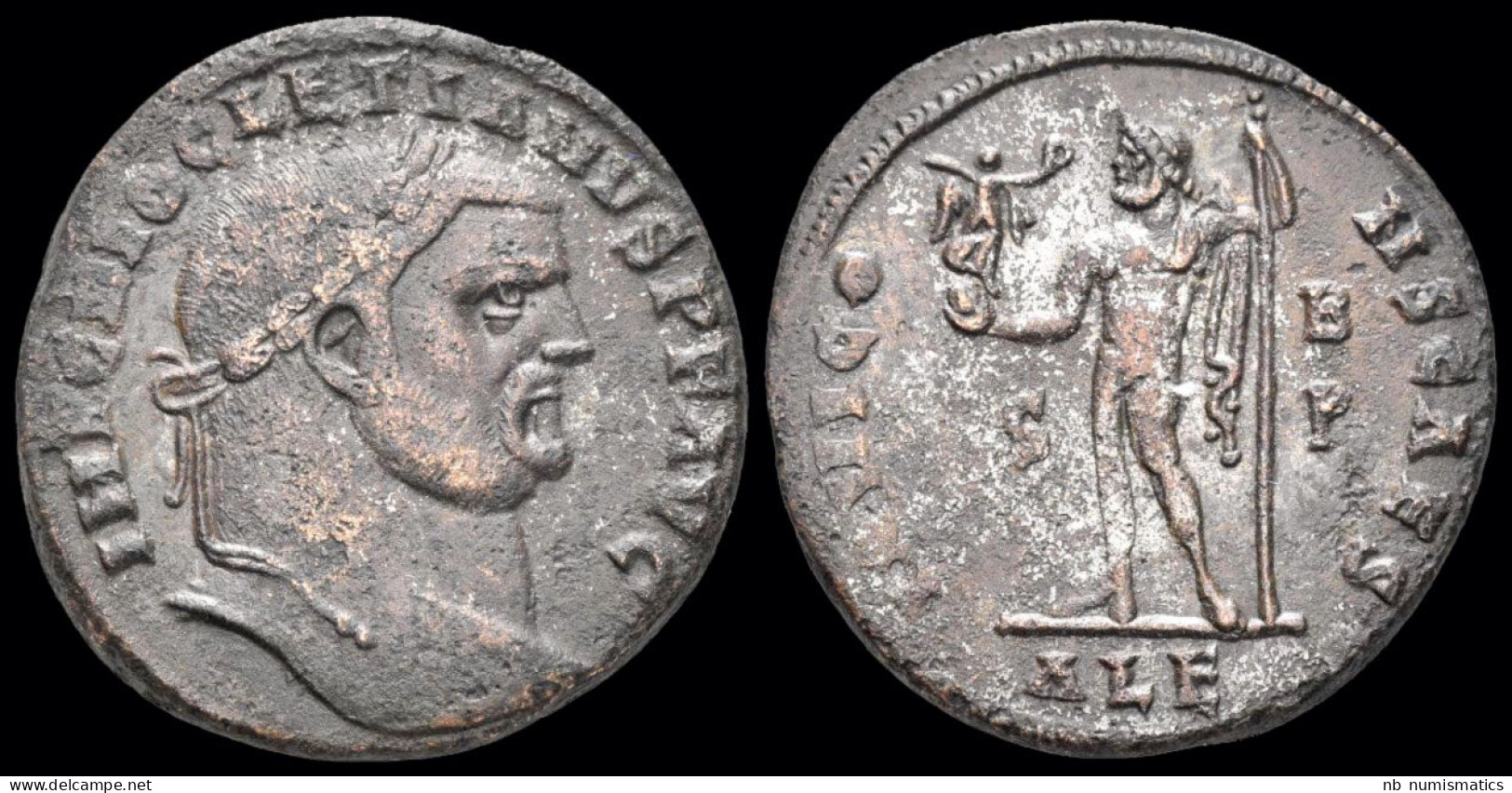 Diocletian AE Follis Jupiter Standing Left - La Tetrarchía Y Constantino I El Magno (284 / 307)