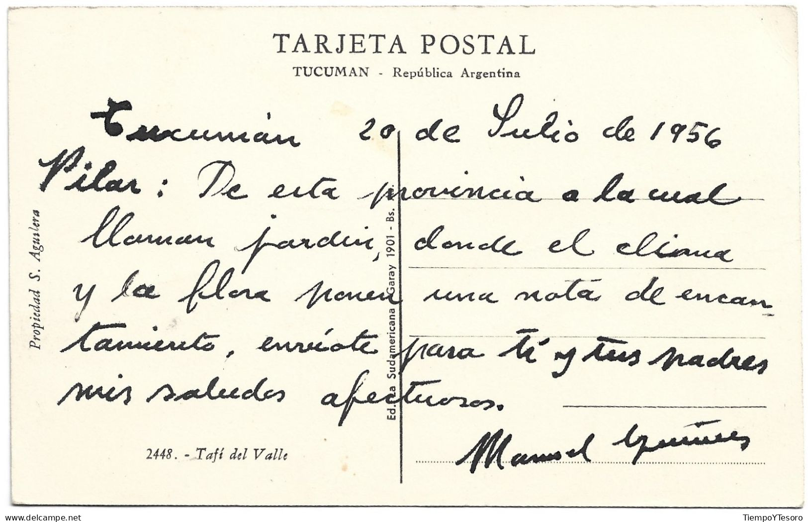 Postcard - Argentina, Tucumán, Tafí Del Valle, N°1422 - Argentinië