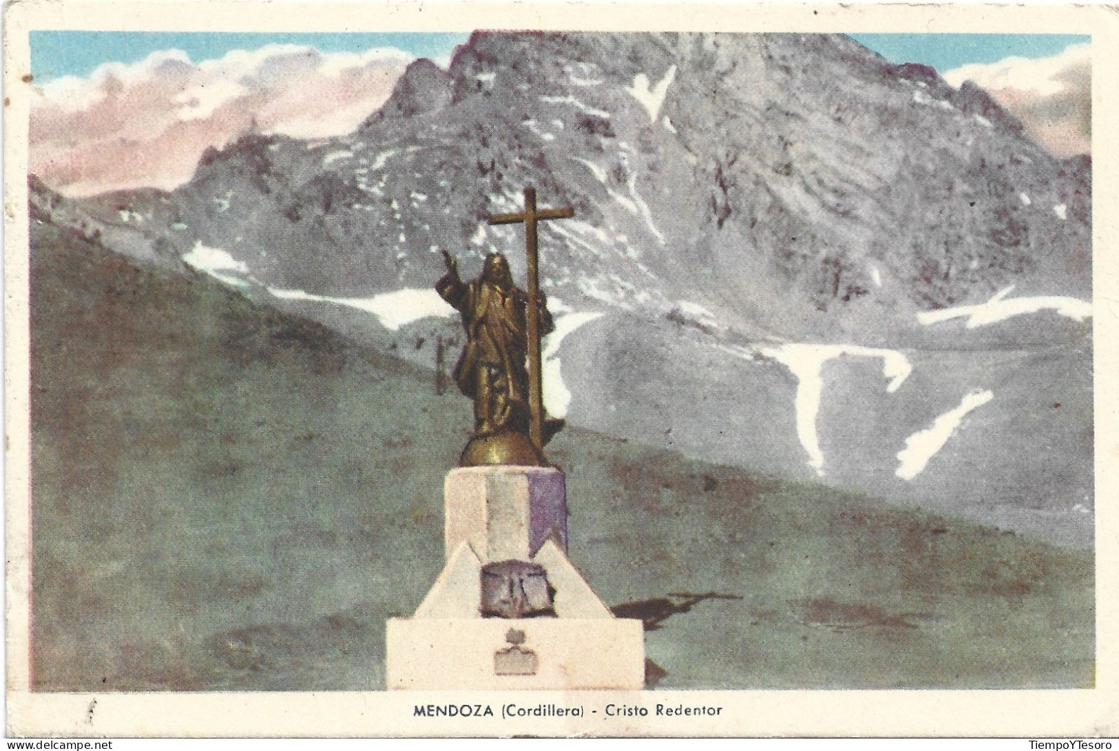 Postcard - Argentina, Mendoza, Cristo Redentor De La Cordillera, 1954, N°1424 - Argentinië