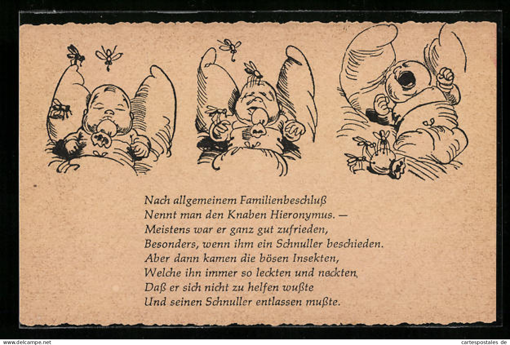 Künstler-AK Wilhelm Busch: Knabenbilder, Der Kleine Hieronymus  - Busch, Wilhelm