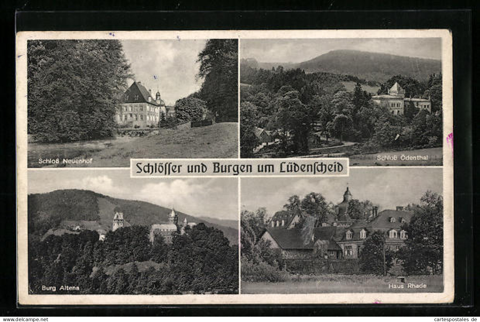 AK Lüdenscheid, Haus Rhade, Schlösser Neuenhof Und Ödenthal, Burg Altena  - Luedenscheid