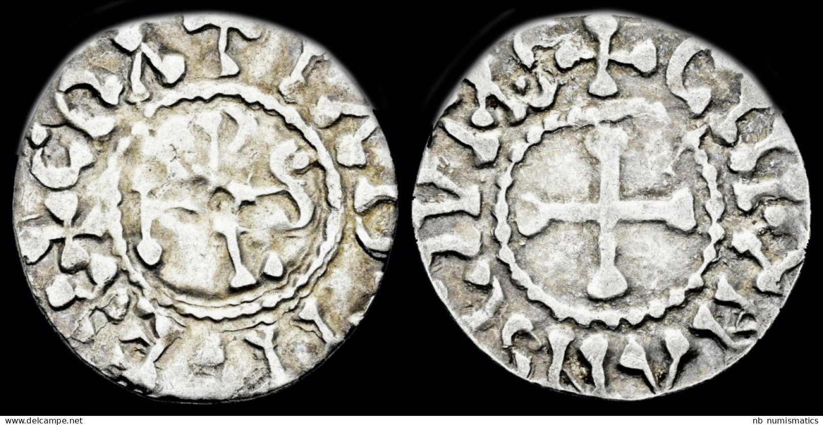 France Carolingians  Charles II The Bald AR Denier Le Mans Mint - 840-877 Karel II De Kale