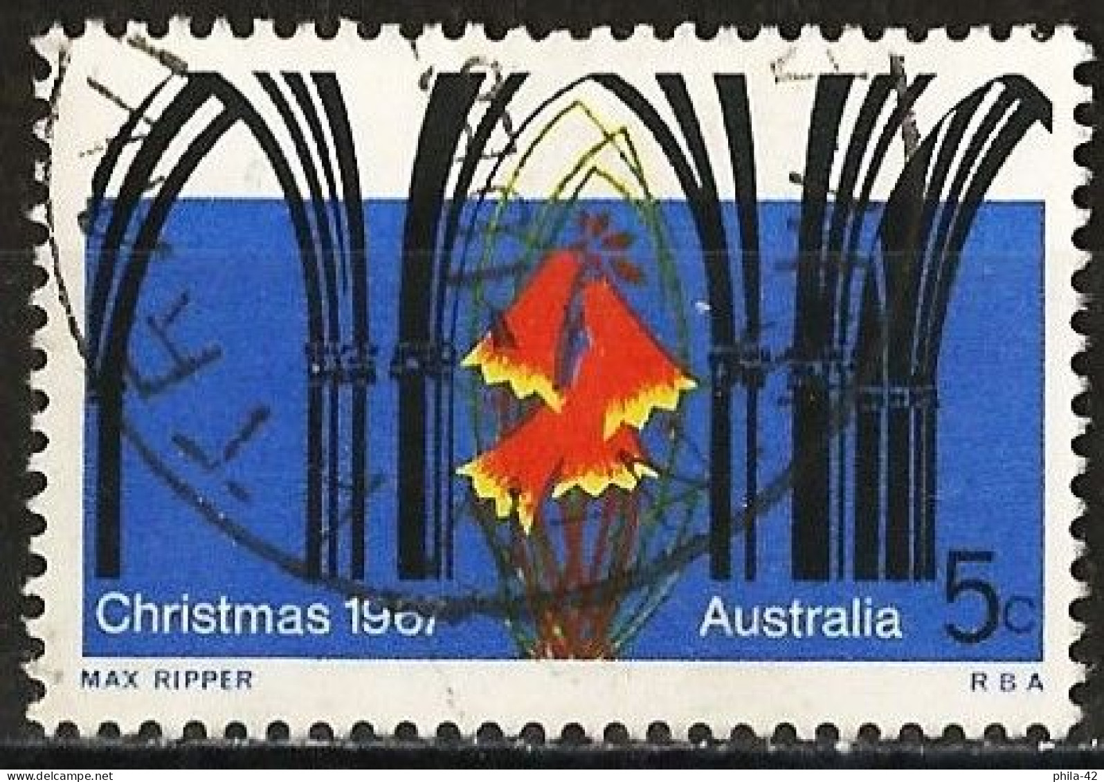 Australia 1967 -  Mi 393 - YT 362 ( Christmas : Flowers Blandfordia Grandiflora ) - Gebruikt