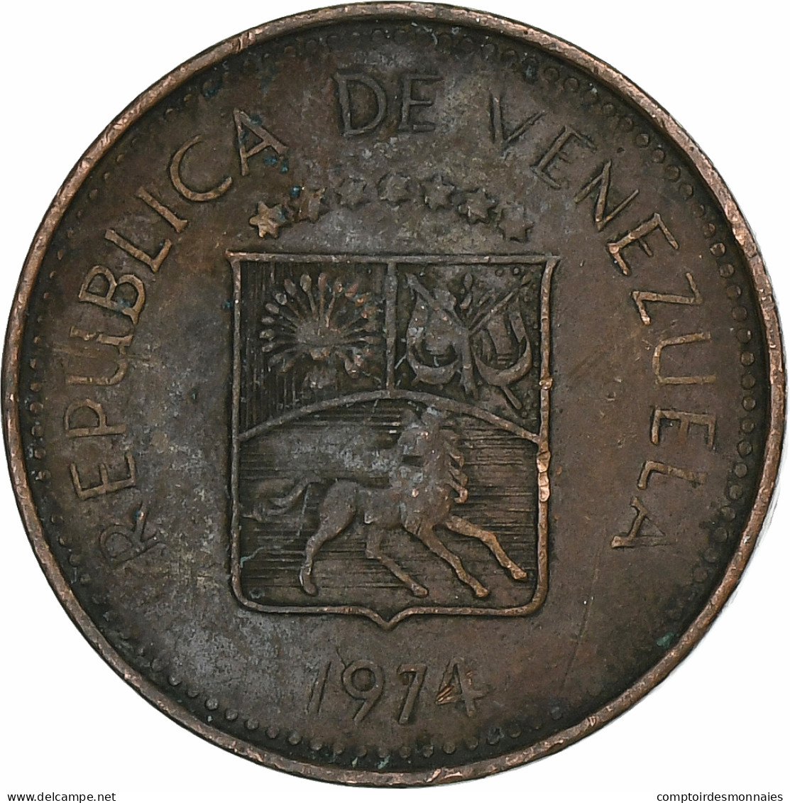 Venezuela, 5 Centimos, 1974 - Venezuela