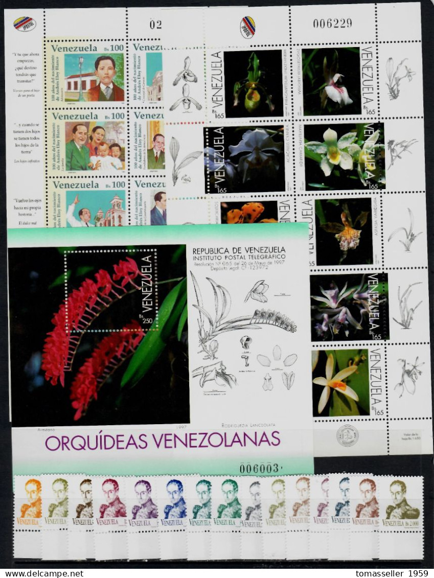 Venezuela-1997 Full  Year Set. 14 Issues ( 19 St.+ 15 S/s ).MNH** - Venezuela