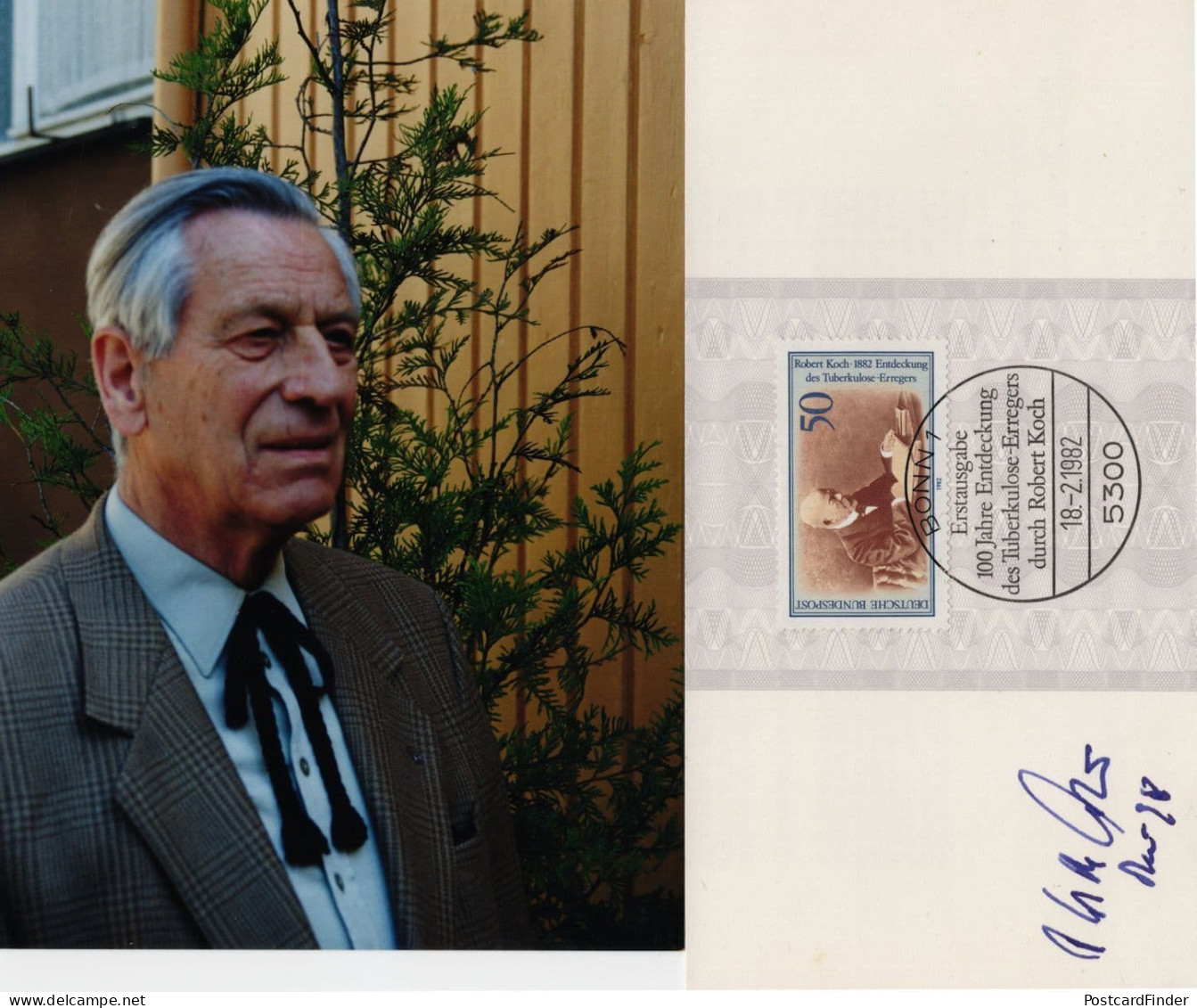 Karl Otto Hartmann German Scientist Surgeon 2x Signed Autograph S - Inventors & Scientists