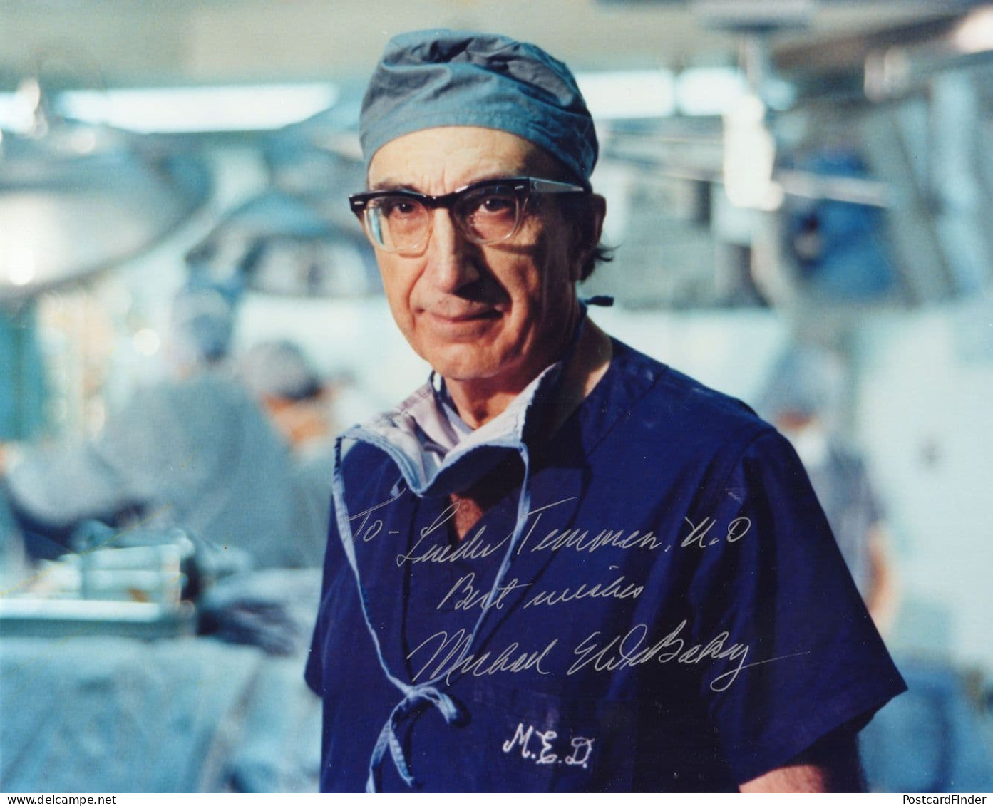 Michael DeBakey Houston USA Heart Surgeon Giant Hand Signed Photo - Inventeurs & Scientifiques