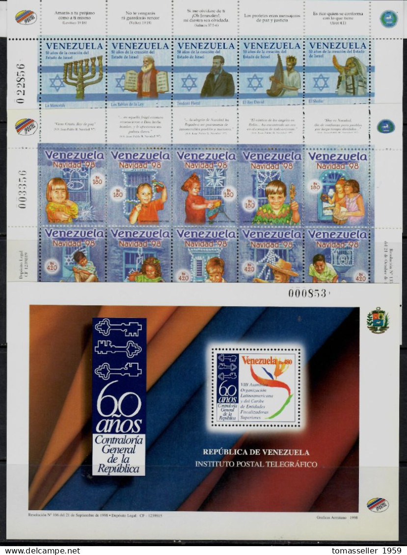 Venezuela-1998 Full  Year Set. 21 Issues (  3 St.+ 24 S/s ).MNH** - Venezuela
