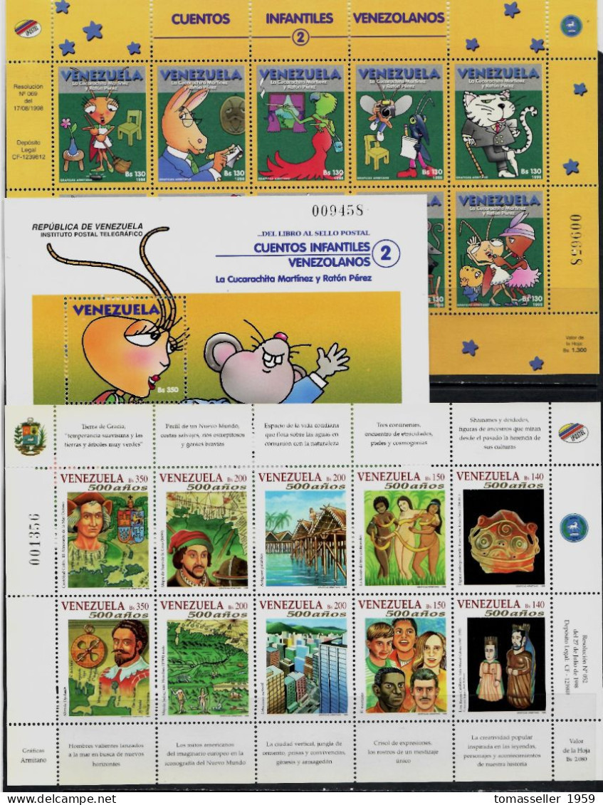 Venezuela-1998 Full  Year Set. 21 Issues (  3 St.+ 24 S/s ).MNH** - Venezuela