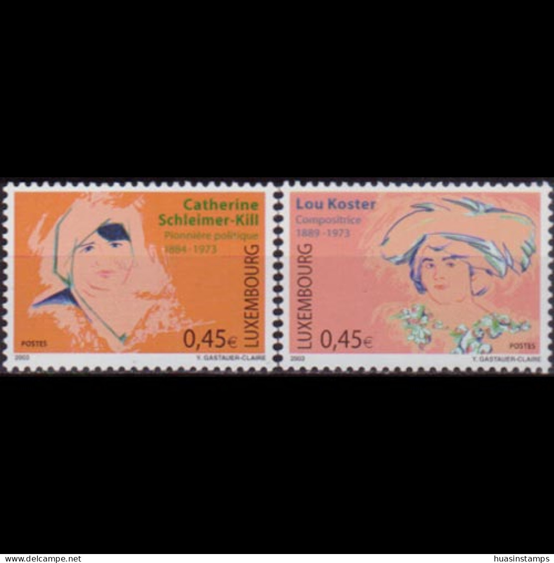LUXEMBOURG 2003 - Scott# 1105-6 Famouse Women Set Of 2 MNH - Unused Stamps