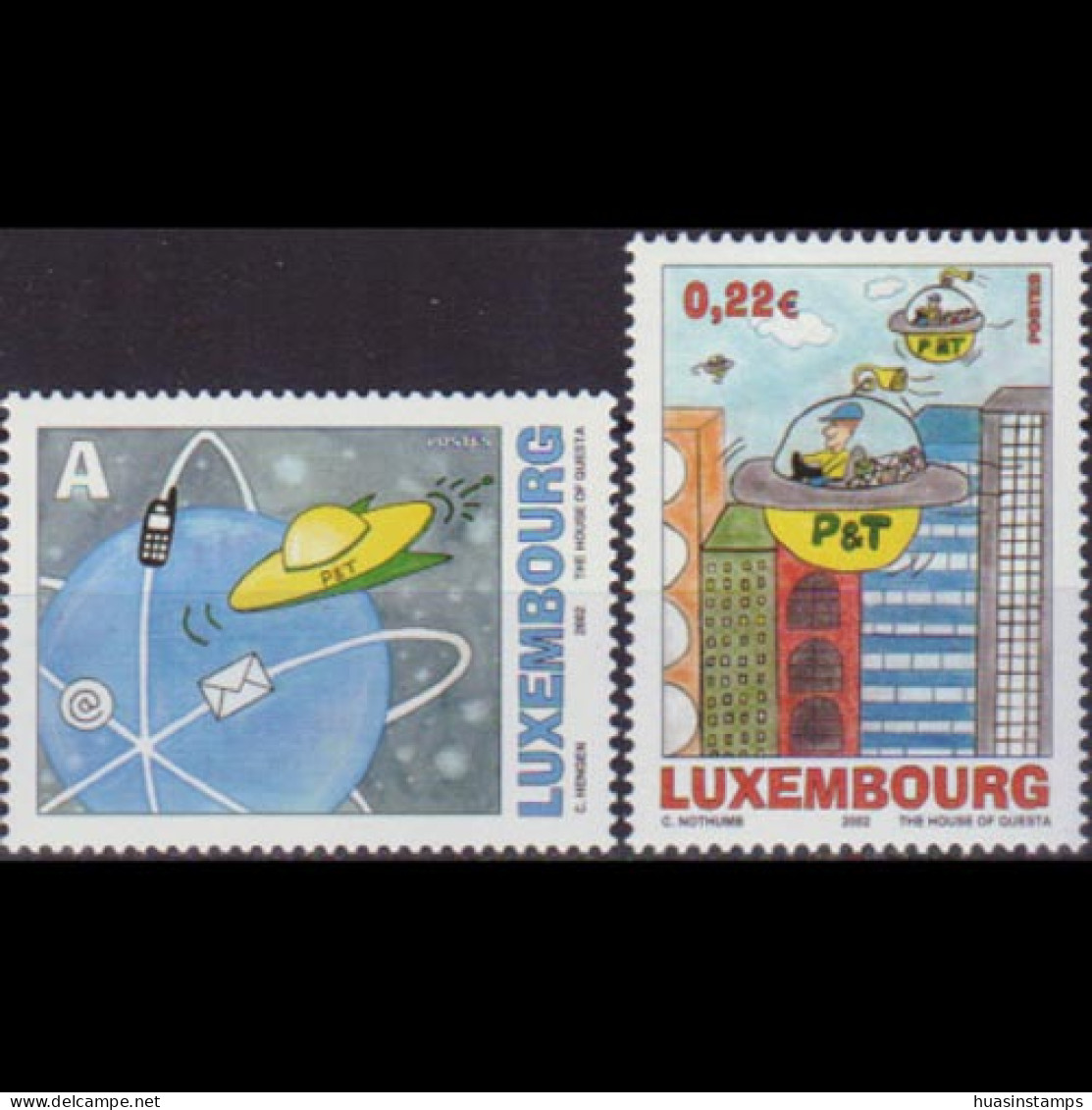 LUXEMBOURG 2002 - Scott# 1101-2 Post 50th. Set Of 2 MNH - Ongebruikt