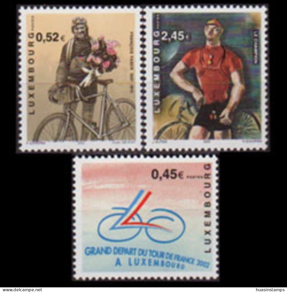 LUXEMBOURG 2002 - Scott# 1095-7 Bicycle Race Set Of 3 MNH - Nuevos