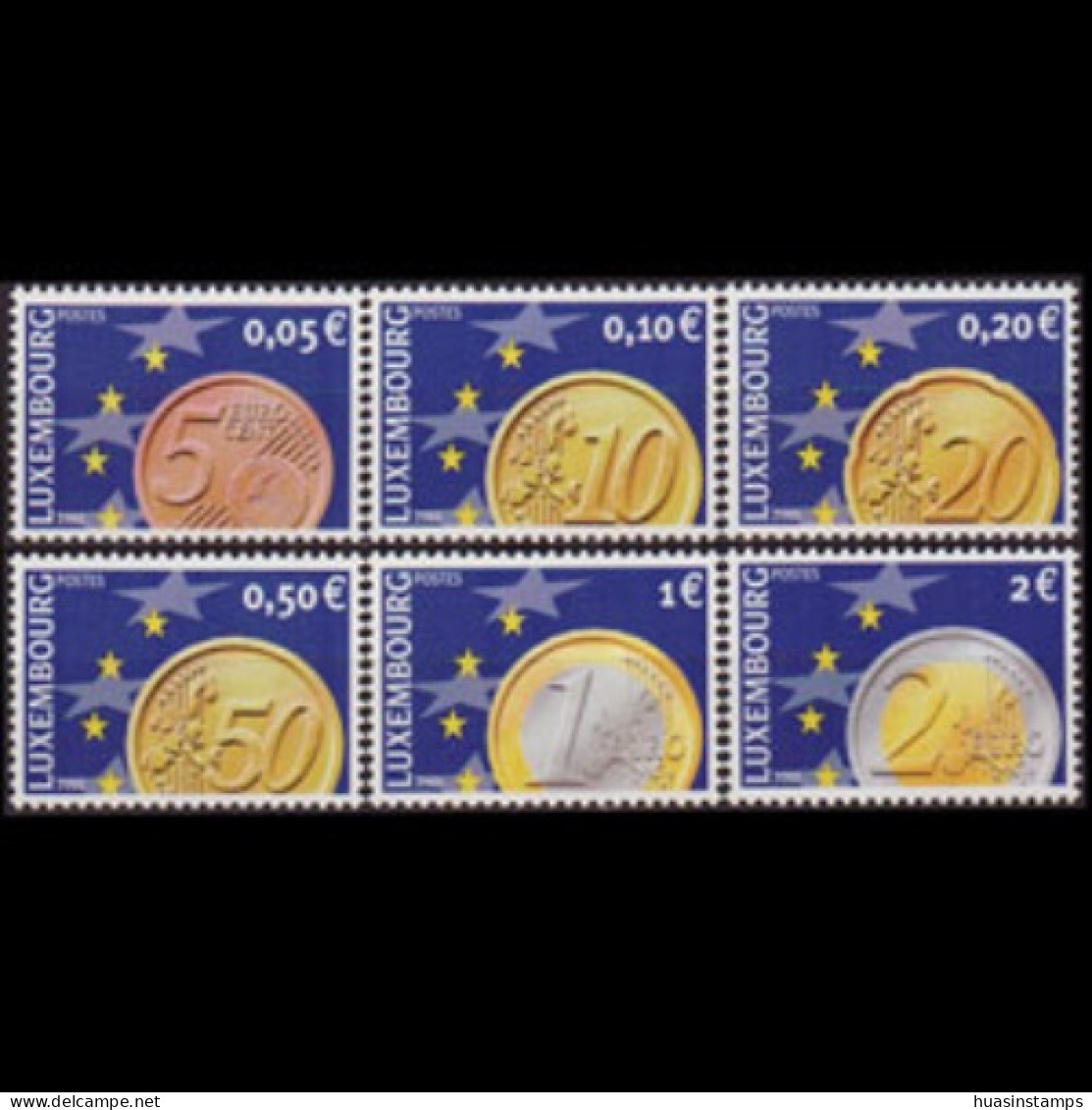 LUXEMBOURG 2001 - Scott# 1066-71 Euro Coins Set Of 6 MNH - Unused Stamps