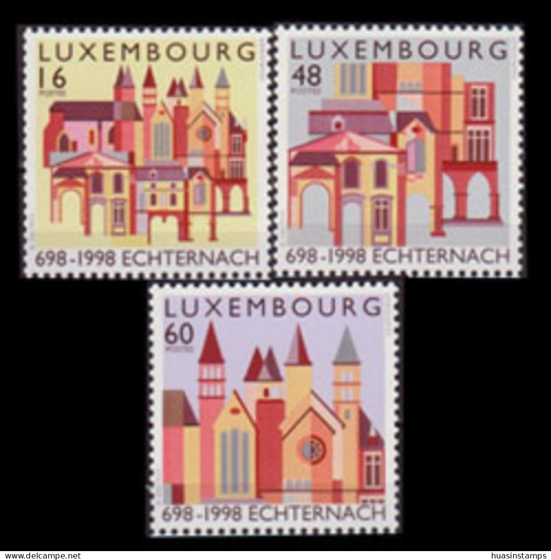 LUXEMBOURG 1998 - Scott# 996-8 Abbey 1300th. Set Of 3 MNH - Neufs