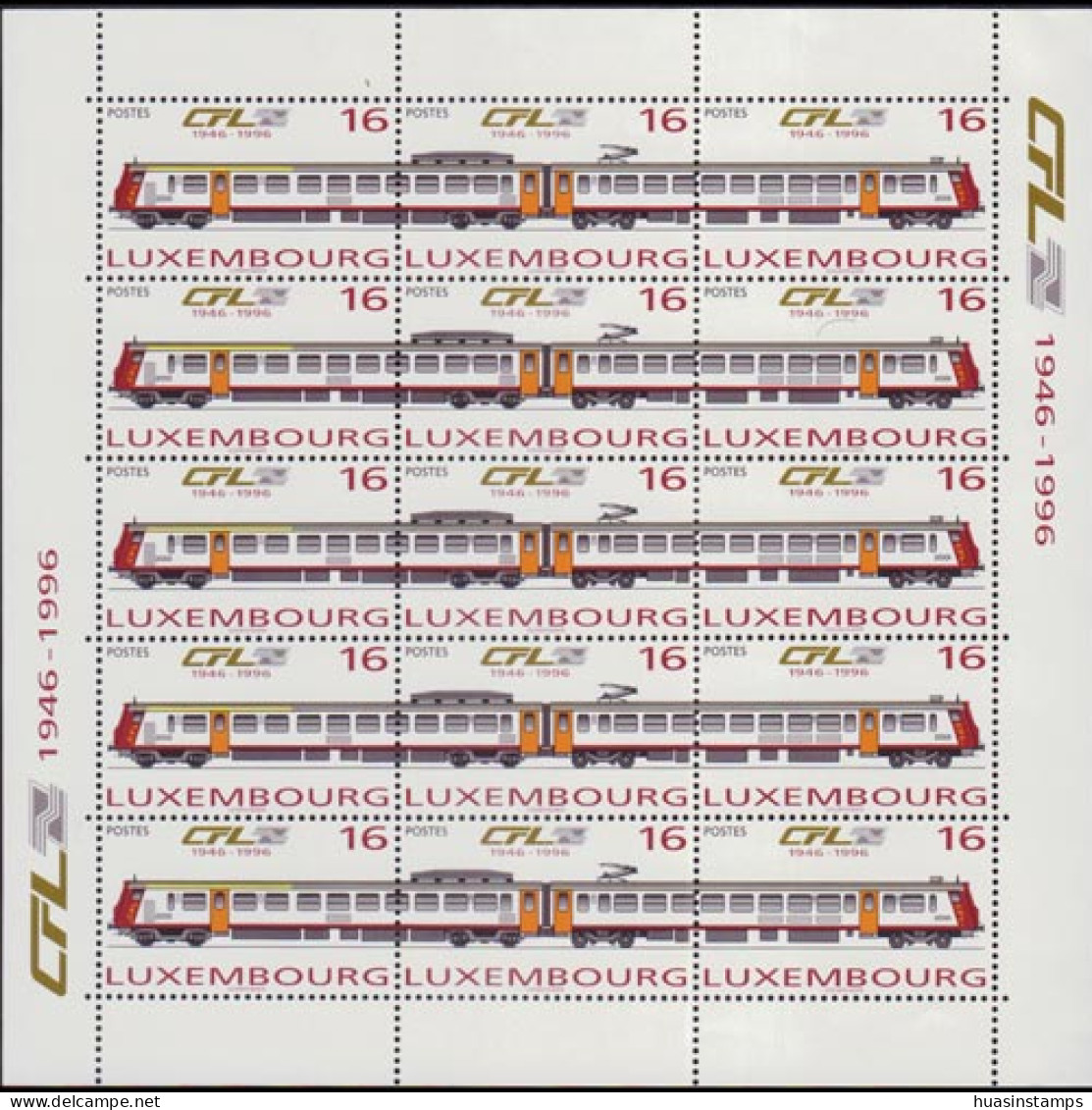 LUXEMBOURG 1996 - Scott# 940D Sheet-Railway 50th. MNH - Nuovi