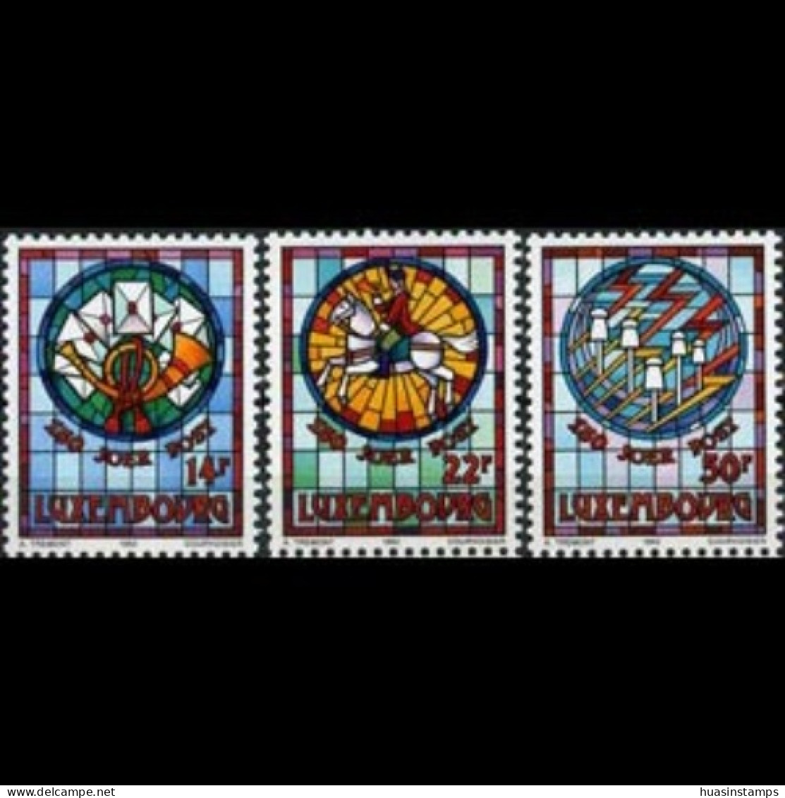 LUXEMBOURG 1992 - Scott# 877-9 Stained Glasses Set Of 3 MNH - Neufs