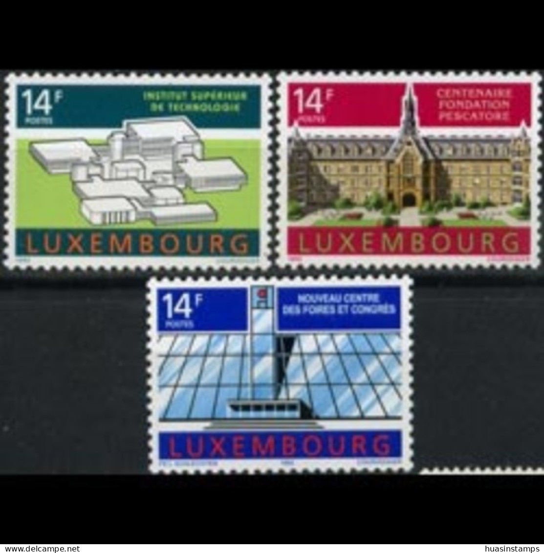 LUXEMBOURG 1992 - Scott# 863-5 Buildings Set Of 3 MNH - Unused Stamps