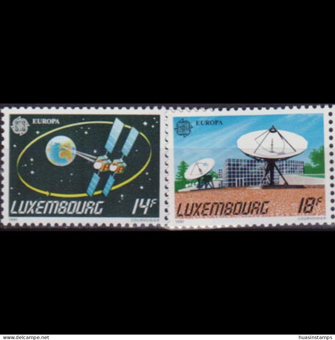 LUXEMBOURG 1991 - Scott# 851-2 Europa-Sat. Set Of 2 MNH - Unused Stamps