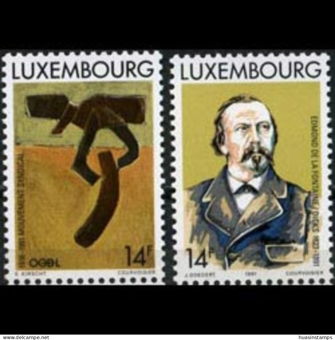 LUXEMBOURG 1991 - Scott# 855-6 Labor Union Set Of 2 MNH - Unused Stamps