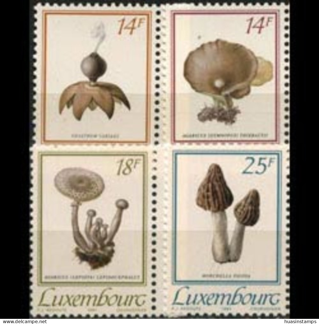 LUXEMBOURG 1991 - Scott# 847-50 Mushrooms Set Of 4 MNH - Neufs