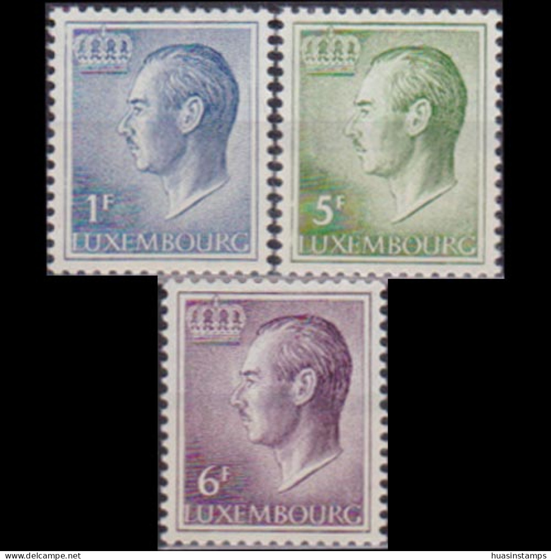 LUXEMBOURG 1965 - Scott# 420/28 Grand Duke Phos. 1-6f MNH - Unused Stamps