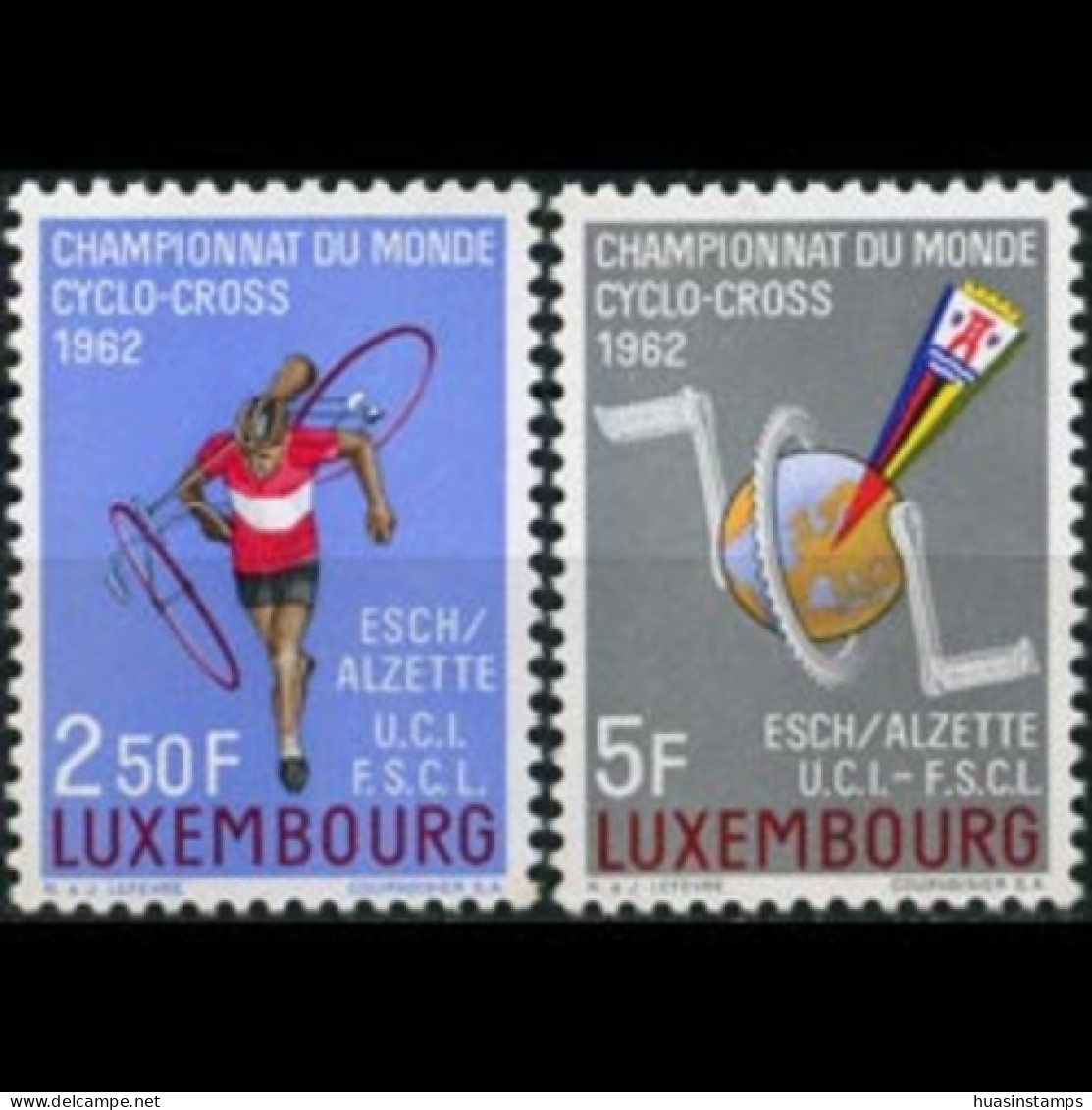 LUXEMBOURG 1962 - Scott# 384-5 Bicycle Race Set Of 2 LH - Nuevos
