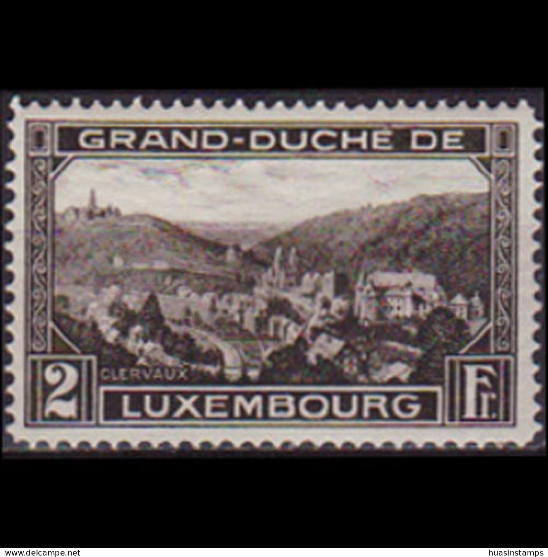 LUXEMBOURG 1928 - Scott# 194 Clervaux View Set Of 1 LH - 1926-39 Charlotte De Perfíl Derecho