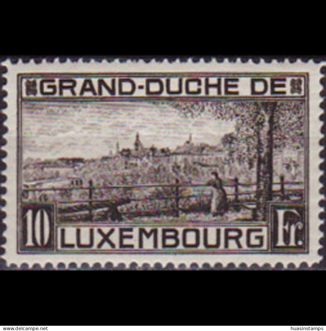 LUXEMBOURG 1923 - Scott# 152a View Perf.12.5 Set Of 1 LH - 1895 Adolphe Right-hand Side