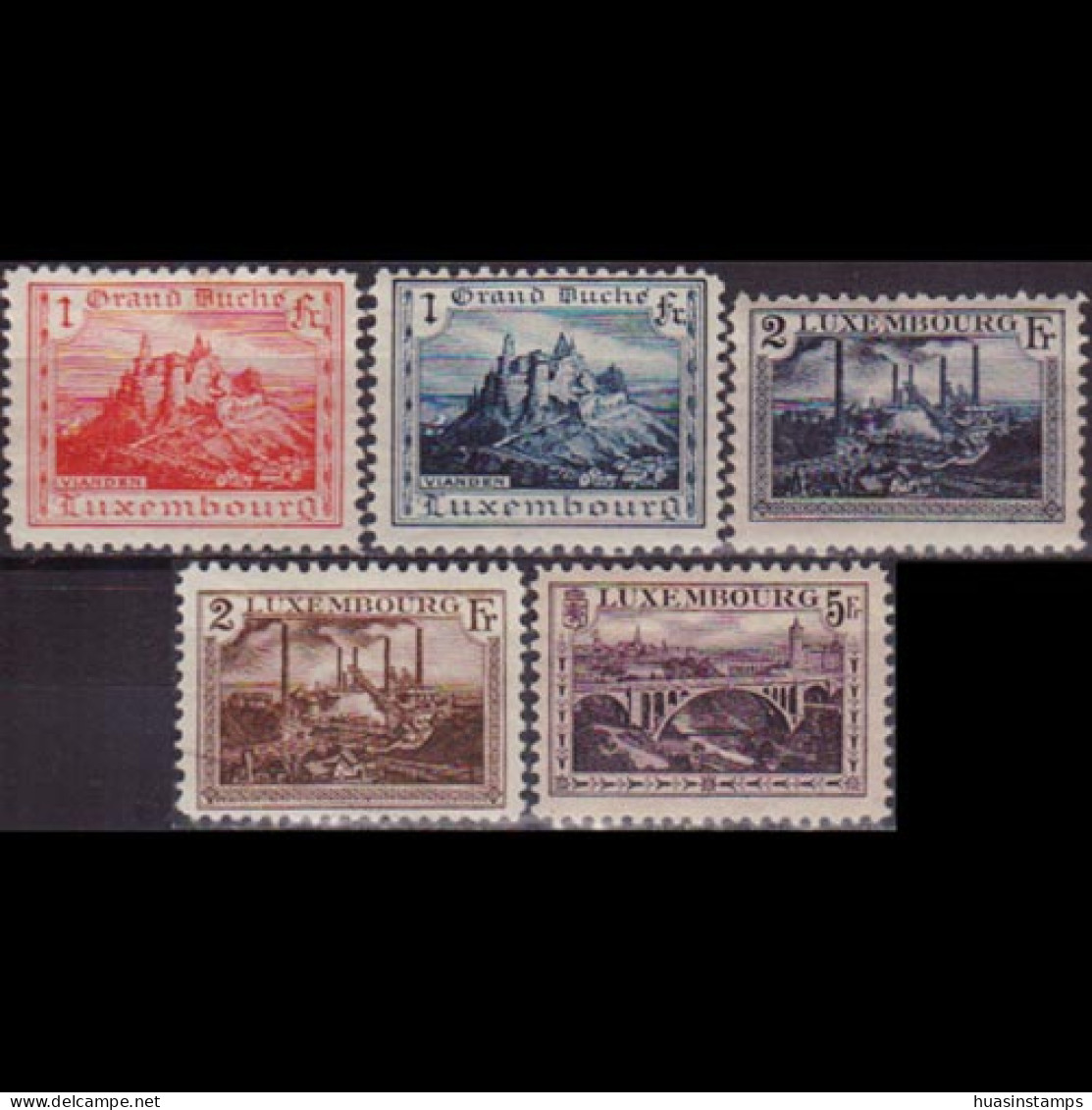 LUXEMBOURG 1921 - Scott# 126-30 Scenes Set Of 5 LH - 1895 Adolfo Di Profilo