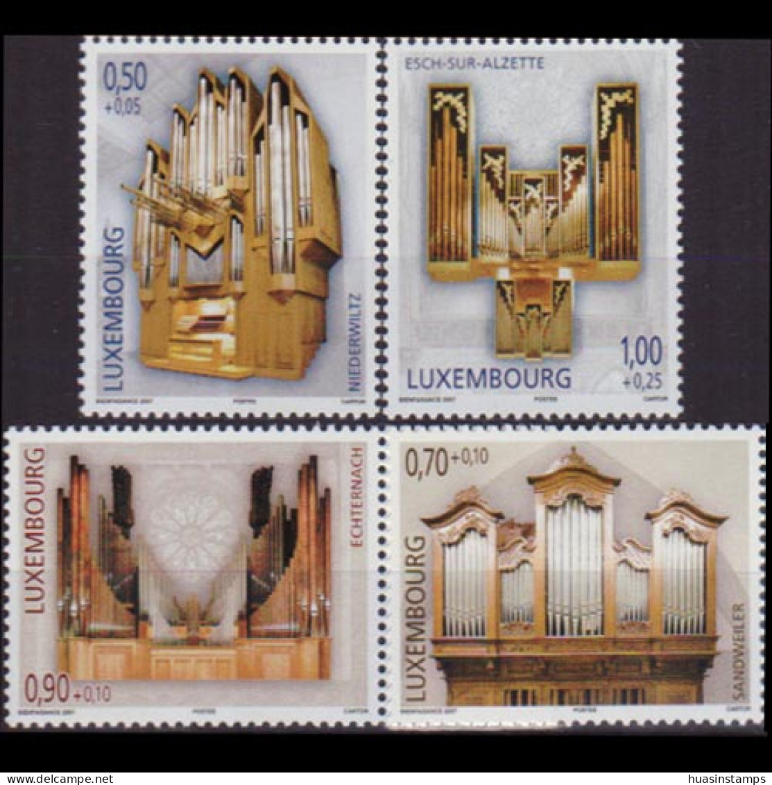 LUXEMBOURG 2007 - Scott# B456-9 Pipe Organs Set Of 4 MNH - Nuevos