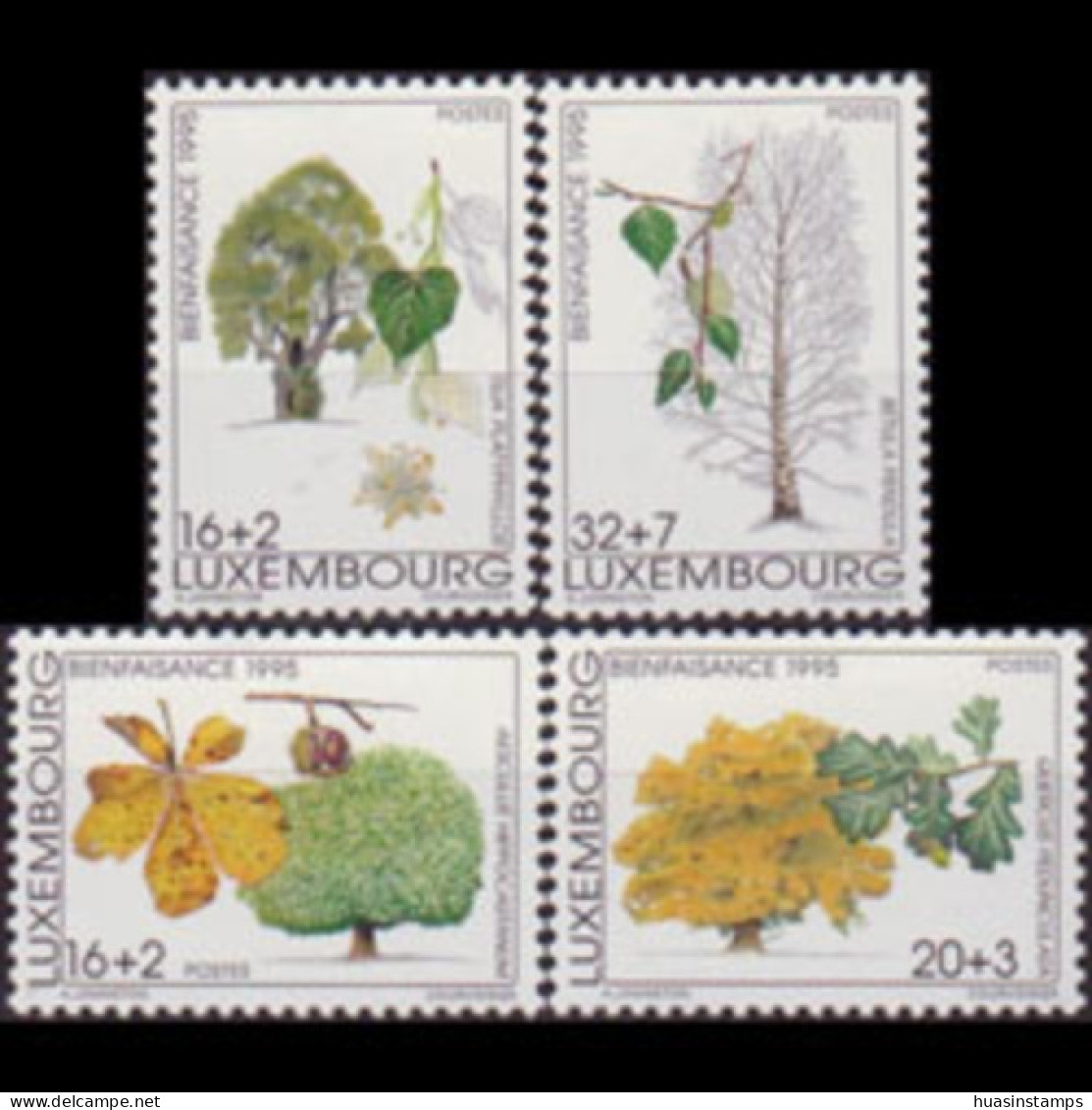 LUXEMBOURG 1995 - Scott# B396-9 Trees Set Of 4 MNH - Unused Stamps