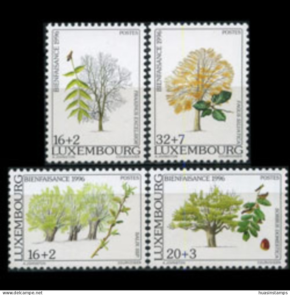 LUXEMBOURG 1996 - Scott# B400-3 Trees Set Of 4 MNH - Nuevos